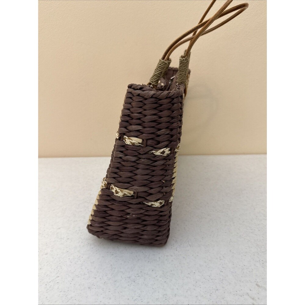 Sun N Sand Handbag Wicker Straw Woven Beach Tote Shoulder Purse Boho Style - Picture 7 of 16